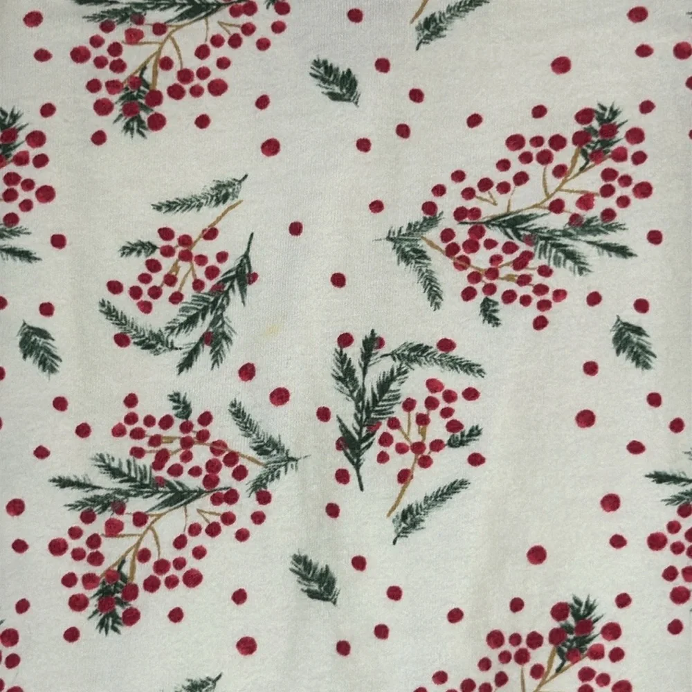 Burt’s Bees Baby floral Holly Christmas jumpsuit girls 3-6 months holiday party